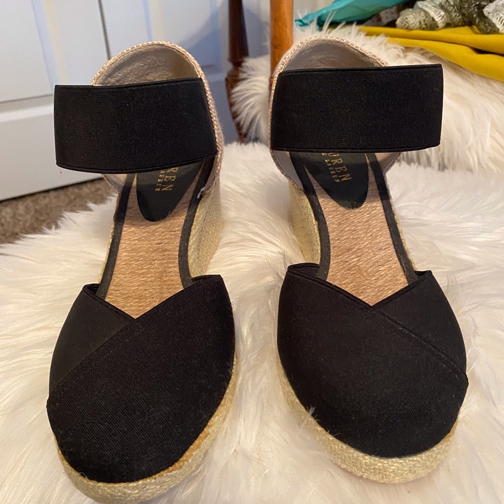 Ralph Lauren wedge espadrille shoes